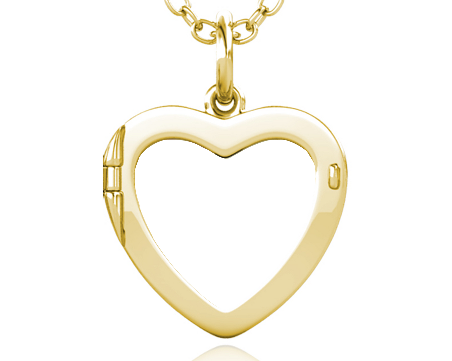 Personalised Photo Necklace with Picture Inside - Heart Locket Necklace - Gold