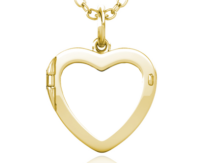 Personalised Photo Necklace with Picture Inside - Heart Locket Necklace - Gold