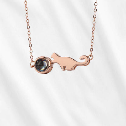 Cat Photo Necklace Projection