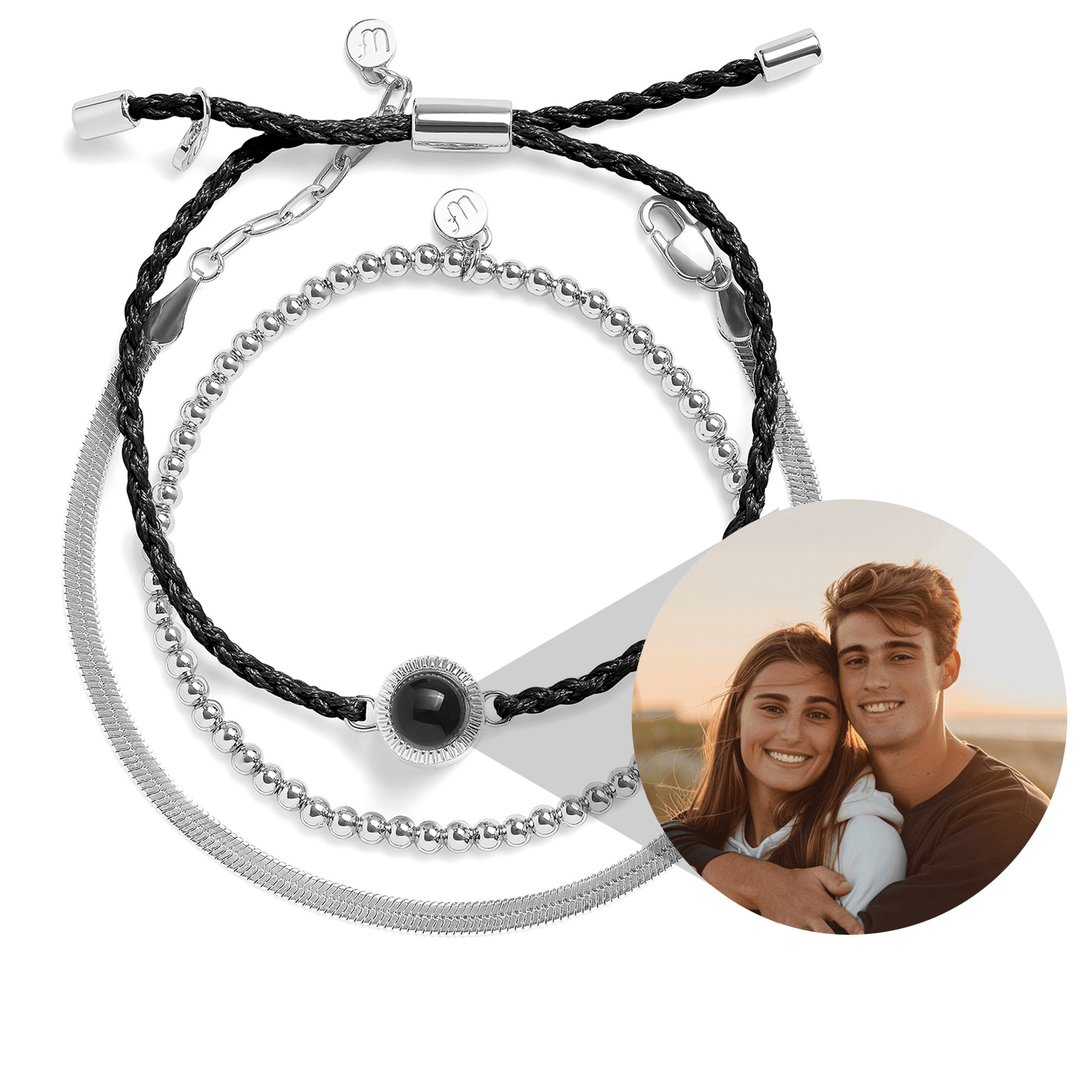 Personalized Stack Photo Bracelet