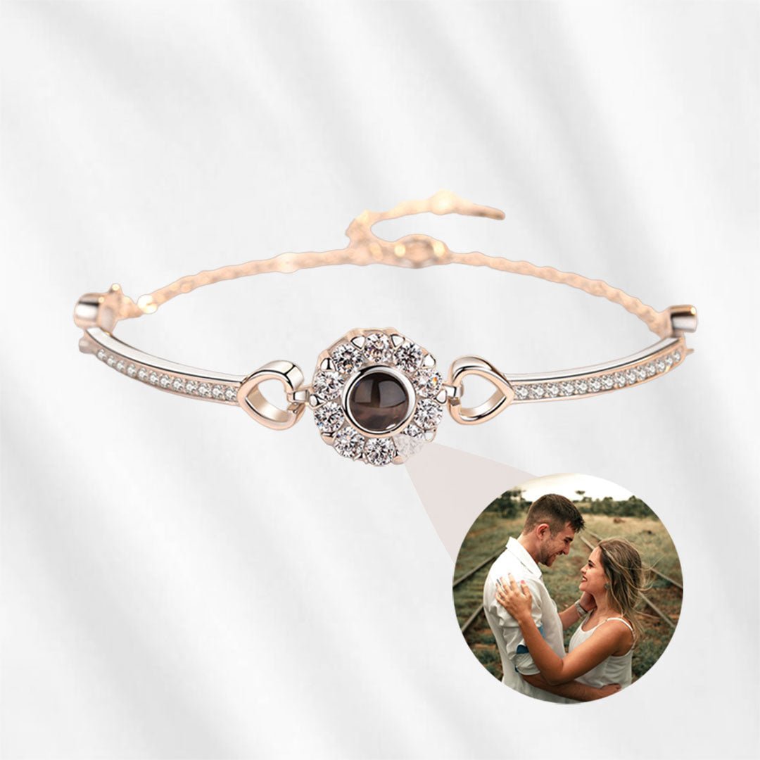 Bracelet with Photo Inside Projection Sterling Silver