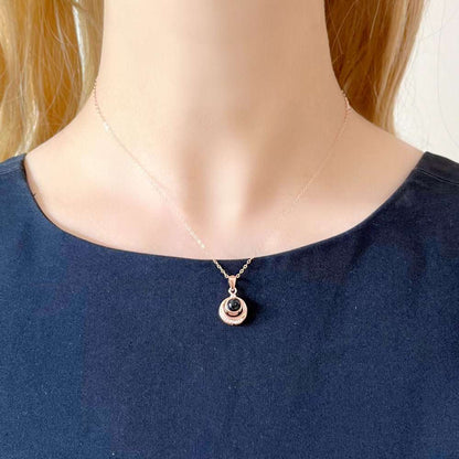 Necklace with Picture Inside Halo Projection Necklace Dainty