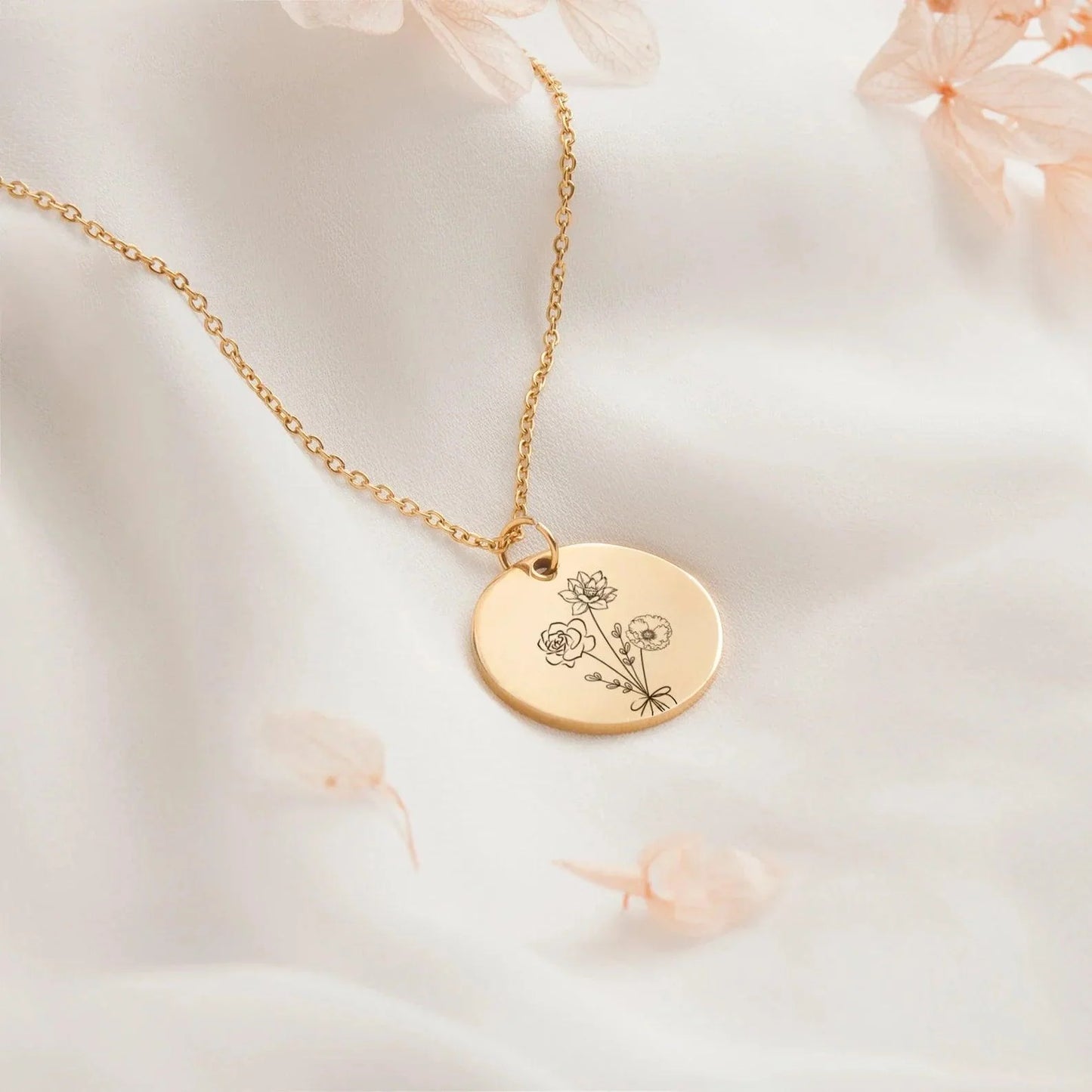 Combined Birth Flower Necklace