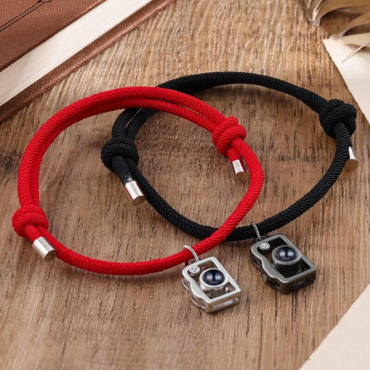 Couple Photo Projection Bracelet with Picture Inside | Camera Charms Photo Bracelets