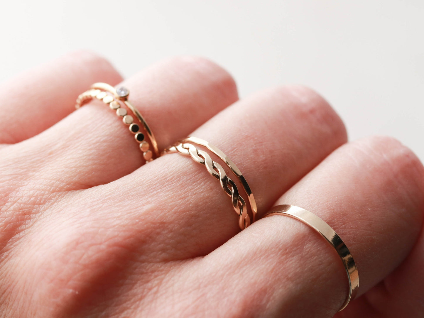 Solid Flat Band Ring