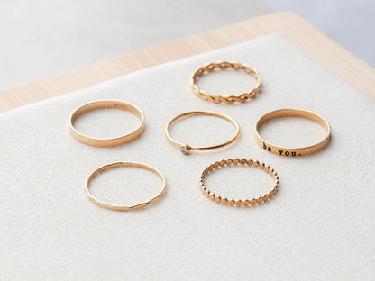 Solid Flat Band Ring