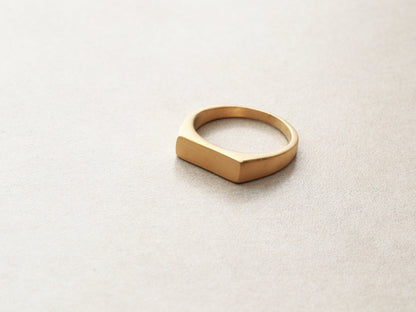 Solid Signet Bar Ring