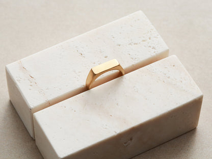 Solid Signet Bar Ring