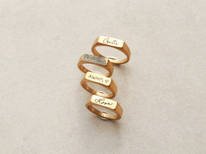 Handwriting Signet Ring