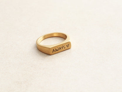 Handwriting Signet Ring