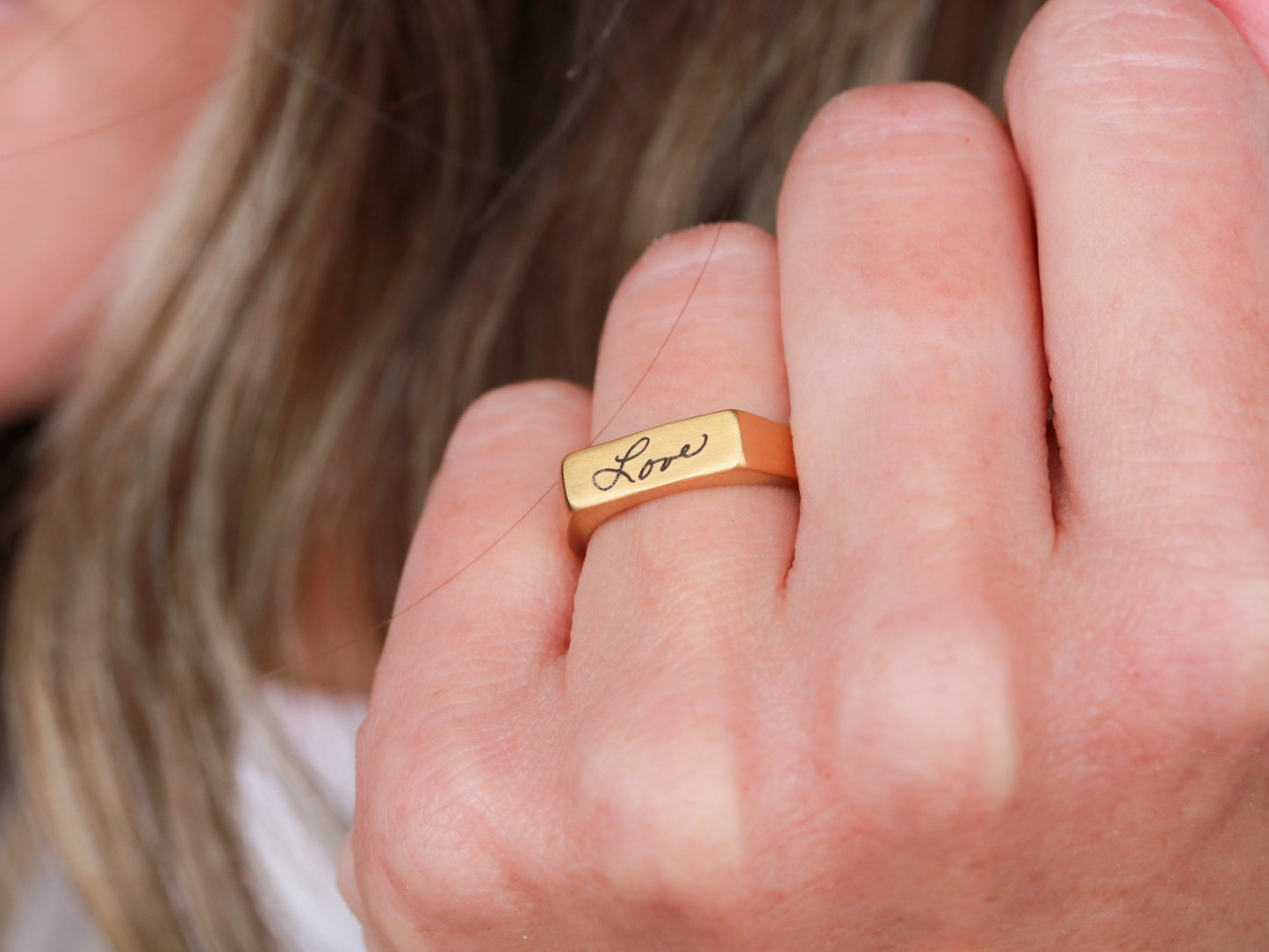 Handwriting Signet Ring