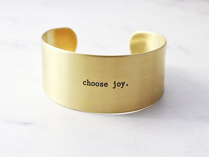 Thick Engraved Bracelet | 1 1/8" Cuff