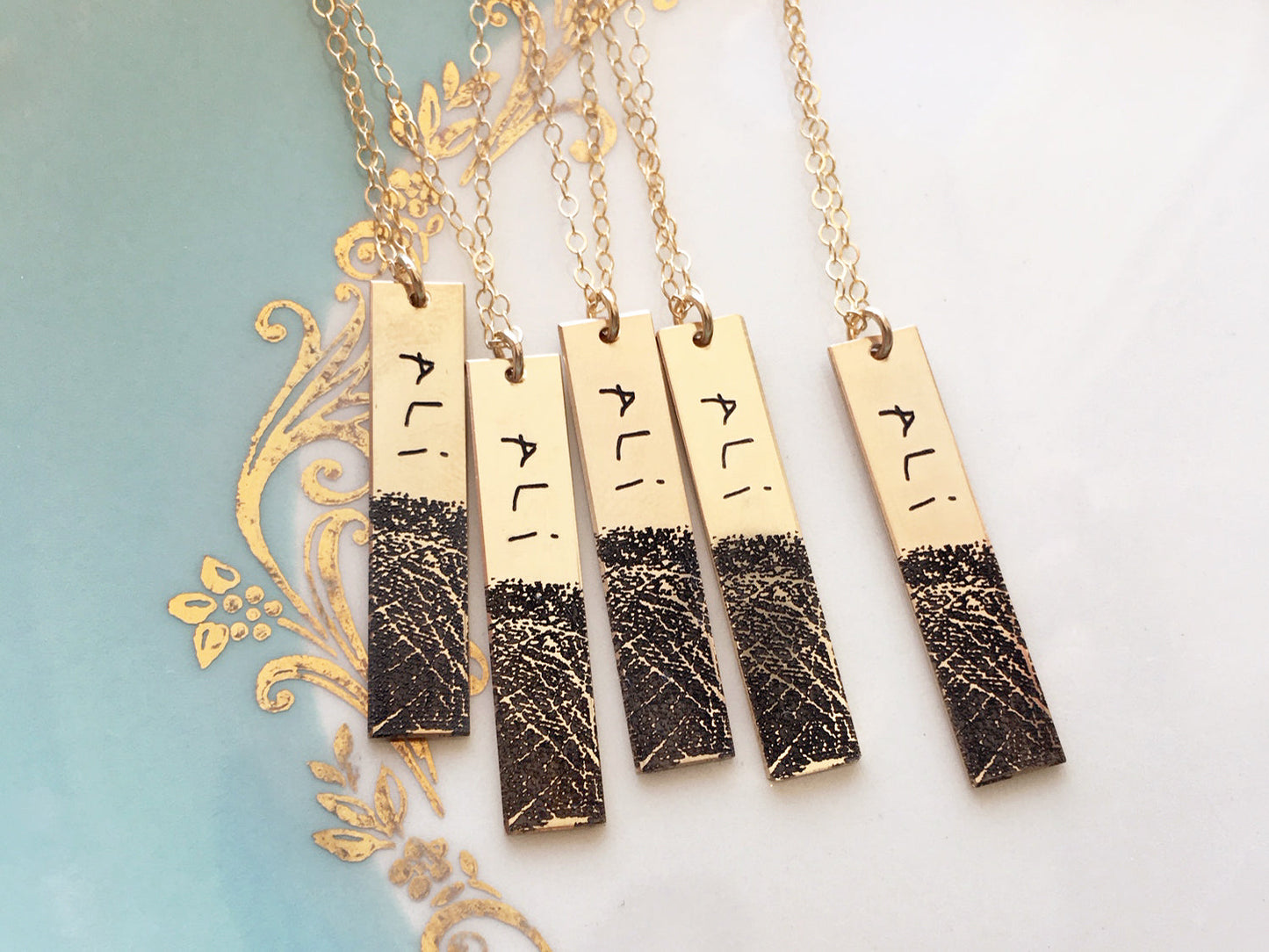 Vertical Fingerprint Necklace