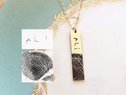 Vertical Fingerprint Necklace