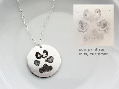 Actual Paw Print Necklace