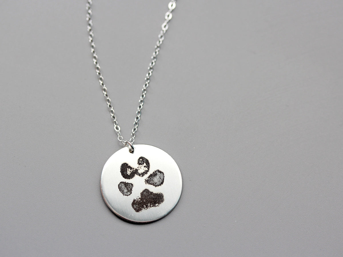 Actual Paw Print Necklace