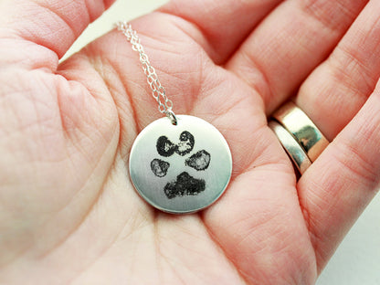 Actual Paw Print Necklace