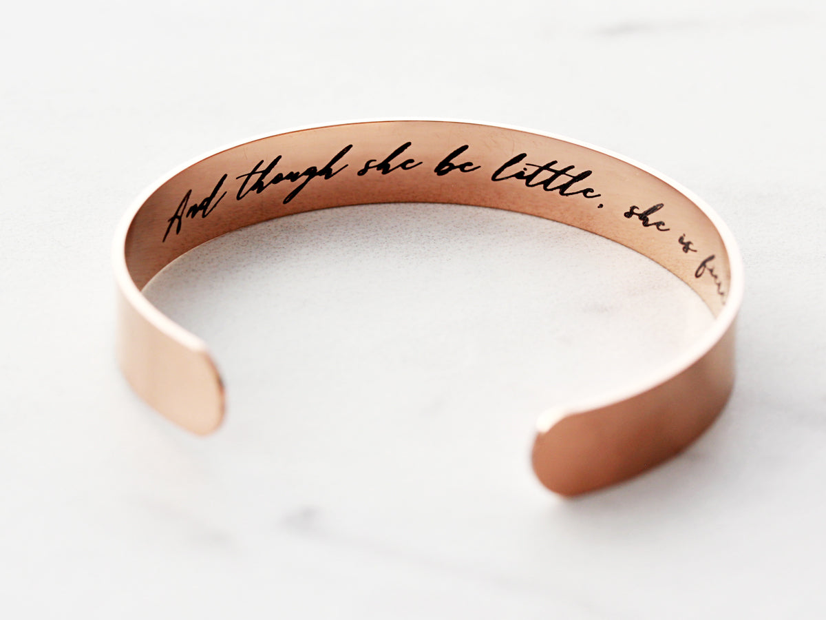 Medium Engraved Bracelet | 3/8" Cuff