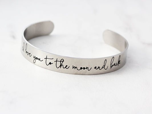 Medium Engraved Bracelet | 3/8" Cuff