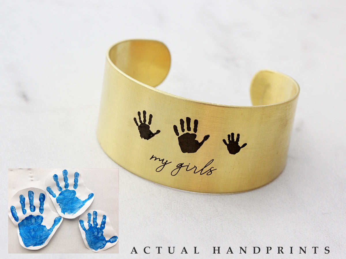 Actual Paw Print Bracelet | 1 1/8" Cuff