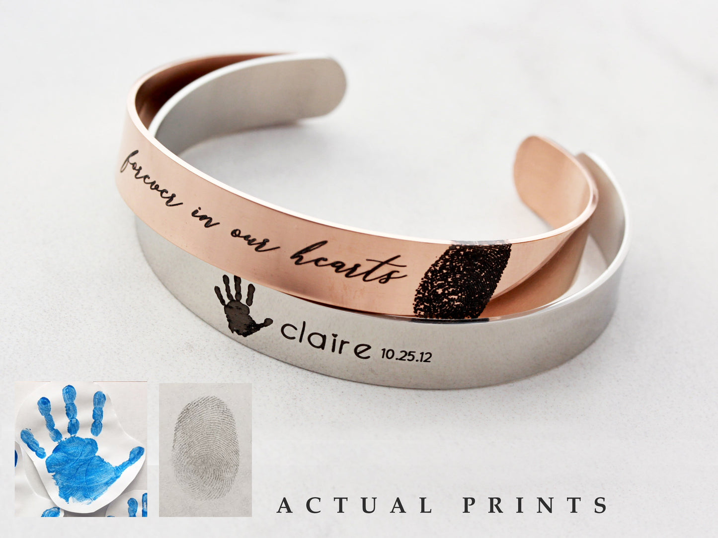 Actual Prints Bracelet | 3/8" Cuff