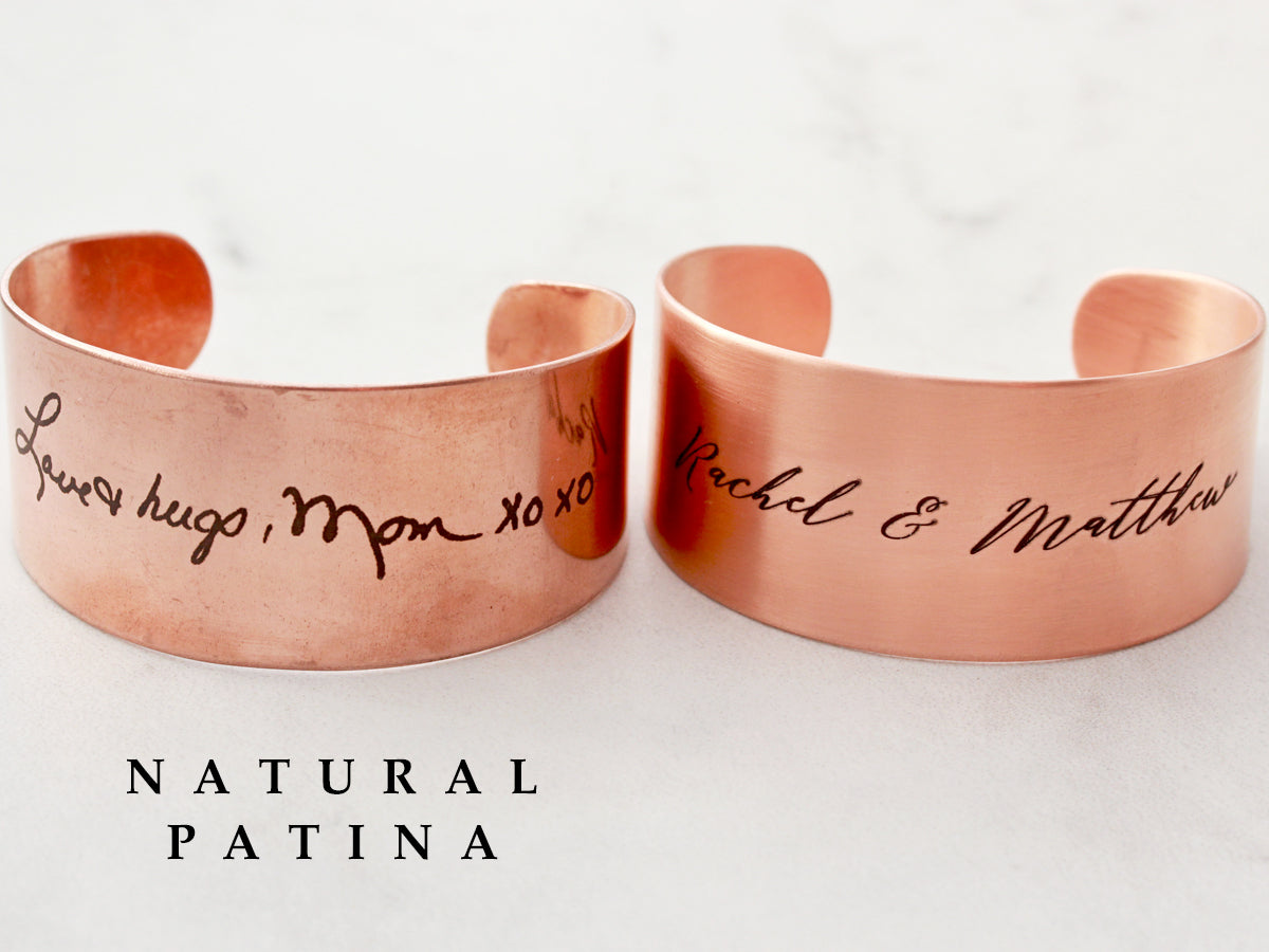 Thick Engraved Bracelet | 1 1/8" Cuff