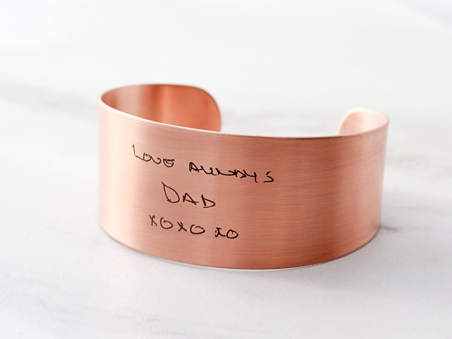 Thick Handwriting Bracelet | 1 1/8" Cuff