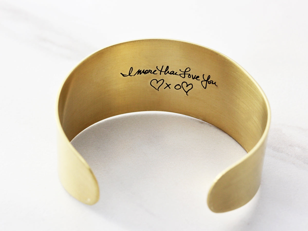 Thick Handwriting Bracelet | 1 1/8" Cuff