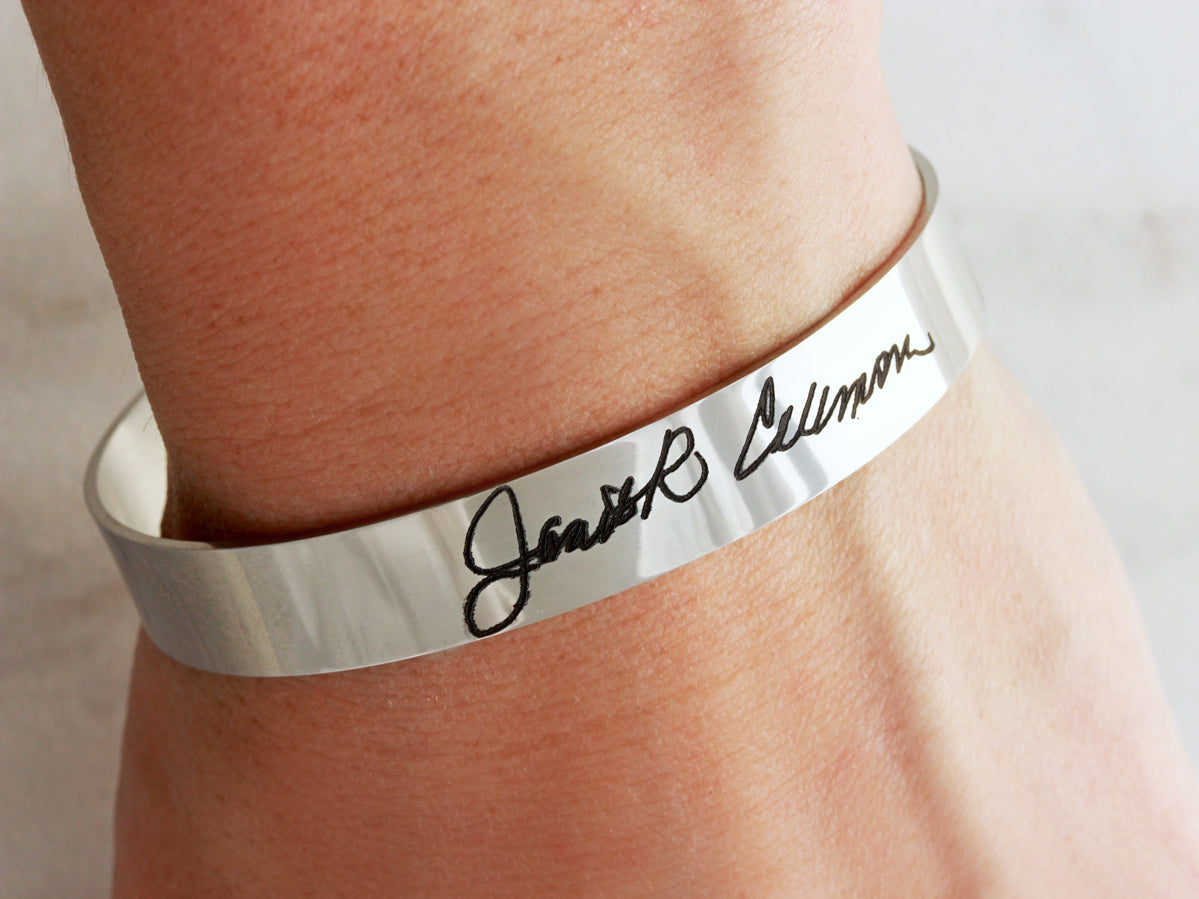 Medium Handwriting Bracelet | 3/8" Cuff