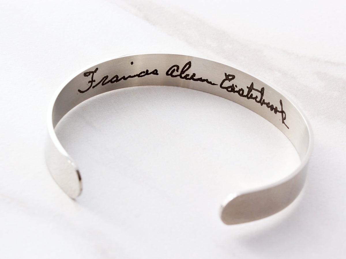 Medium Handwriting Bracelet | 3/8" Cuff