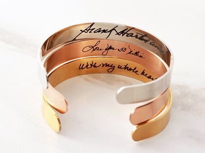 Medium Handwriting Bracelet | 3/8" Cuff