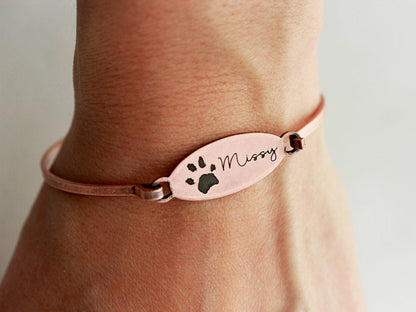 Actual Paw Print Bracelet | Bangle Bracelet