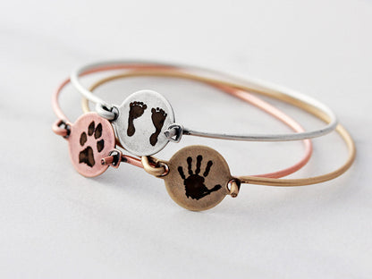 Actual Prints Bracelet | Disc Bangle