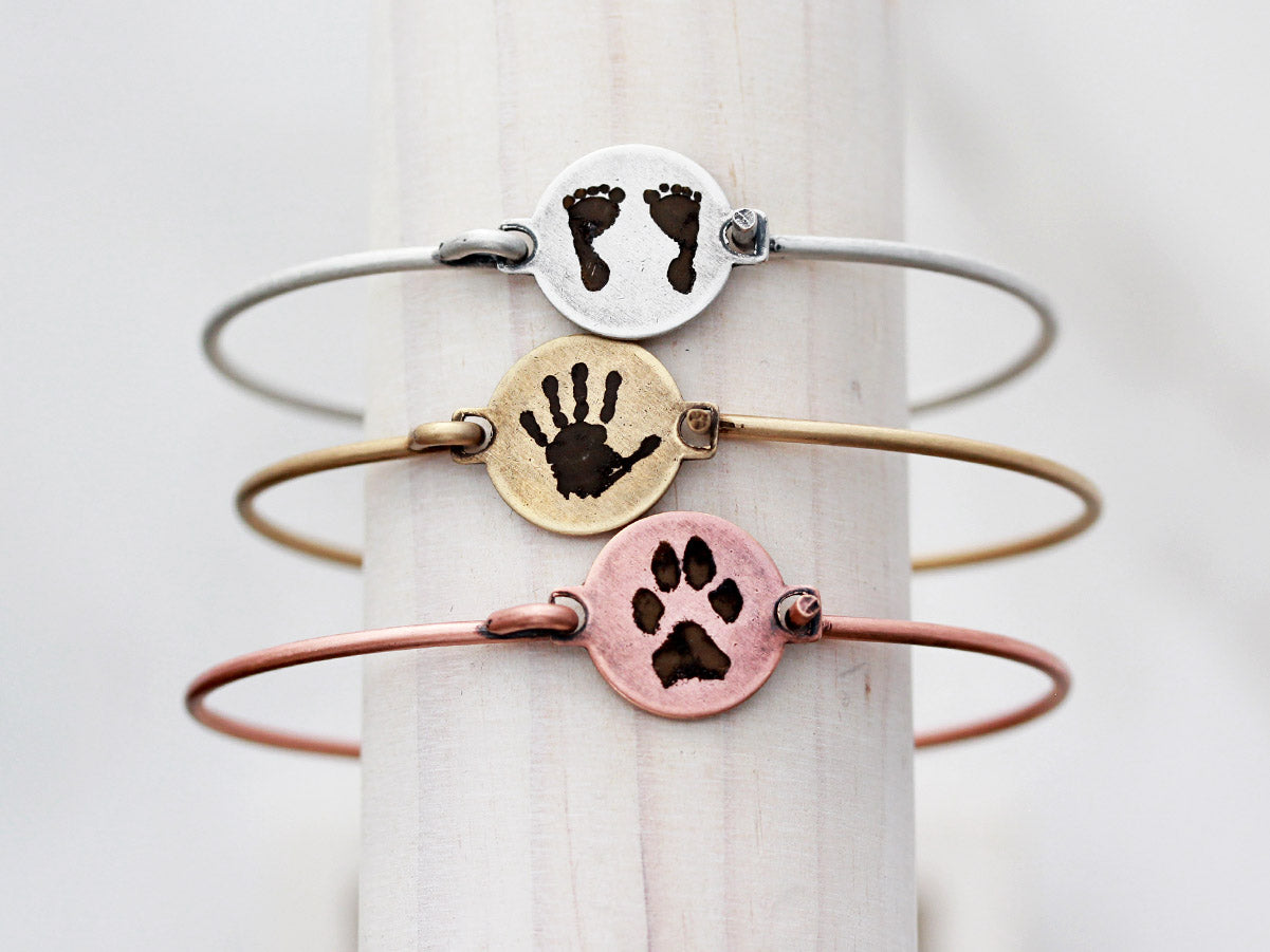 Actual Prints Bracelet | Disc Bangle