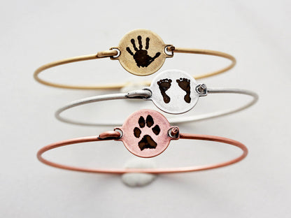 Actual Prints Bracelet | Disc Bangle