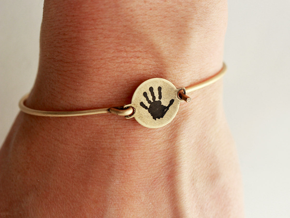 Actual Prints Bracelet | Disc Bangle