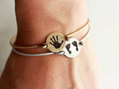 Actual Prints Bracelet | Disc Bangle