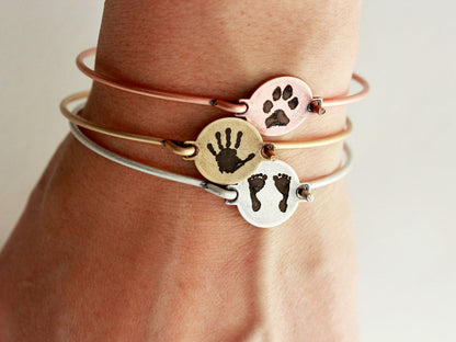 Actual Prints Bracelet | Disc Bangle