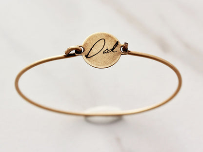 Handwriting Bracelet | Disc Bangle