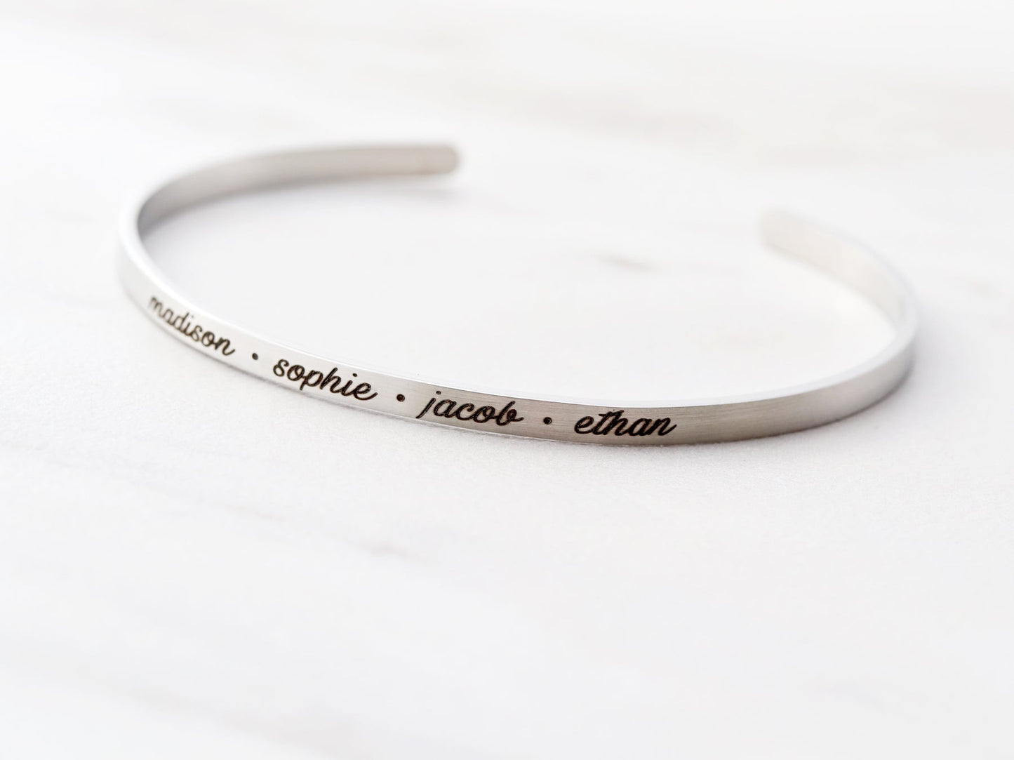 Skinny Engraved Bracelet | 1/8" Cuff