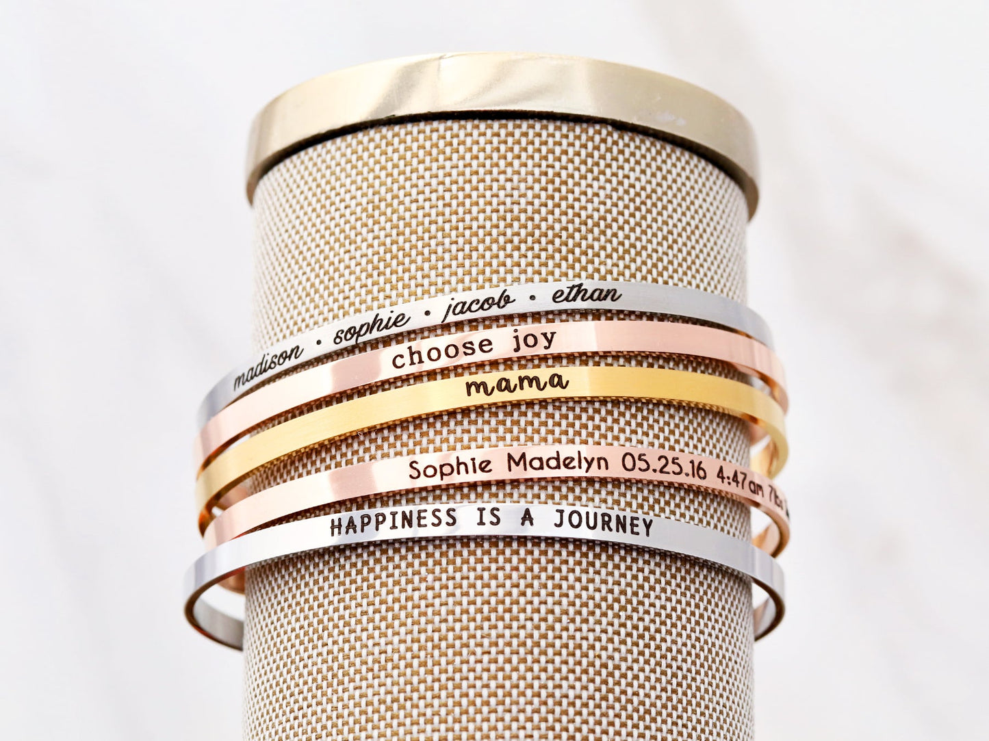 Skinny Engraved Bracelet | 1/8" Cuff