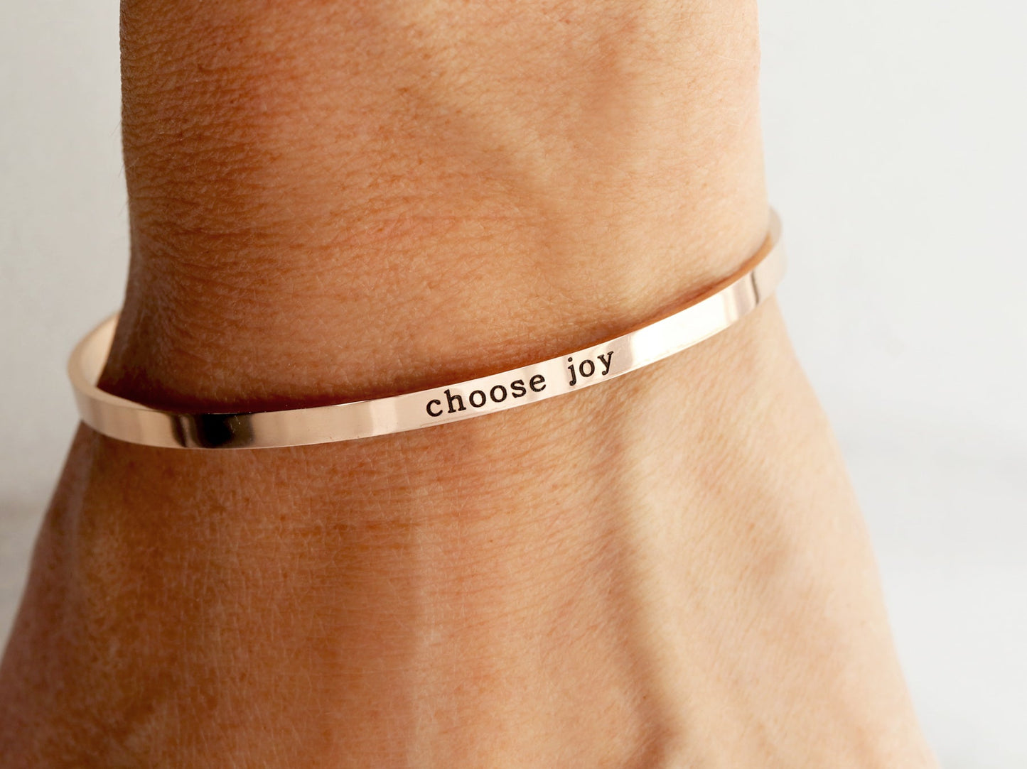 Skinny Engraved Bracelet | 1/8" Cuff