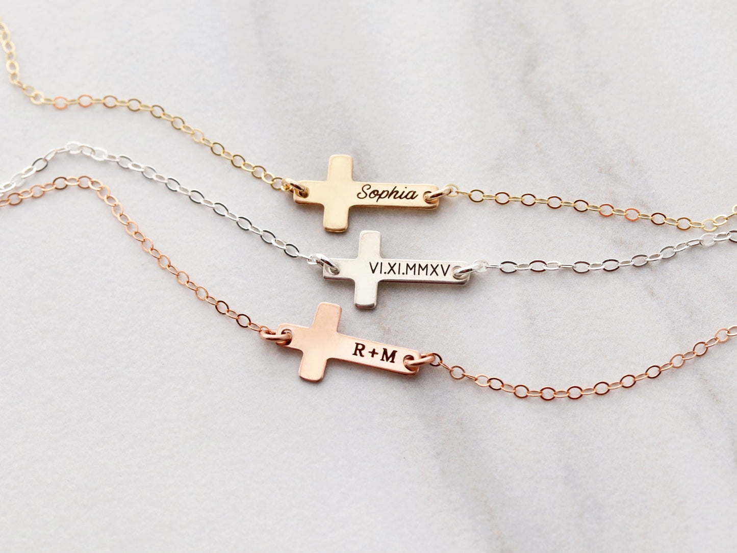 Children's Engraved Cross Necklace