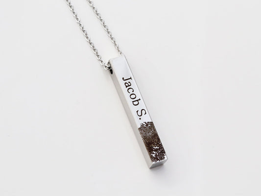 4 Sided Fingerprint Necklace