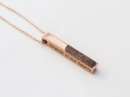 4 Sided Fingerprint Necklace