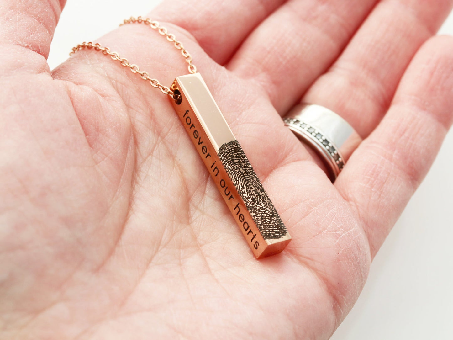 4 Sided Fingerprint Necklace