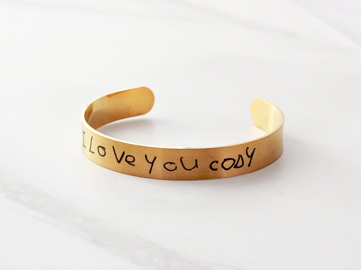 Medium Handwriting Bracelet | 3/8" Cuff