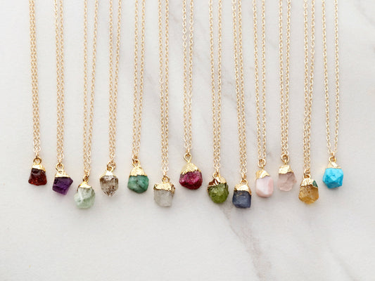 Gemstone Drop Necklace