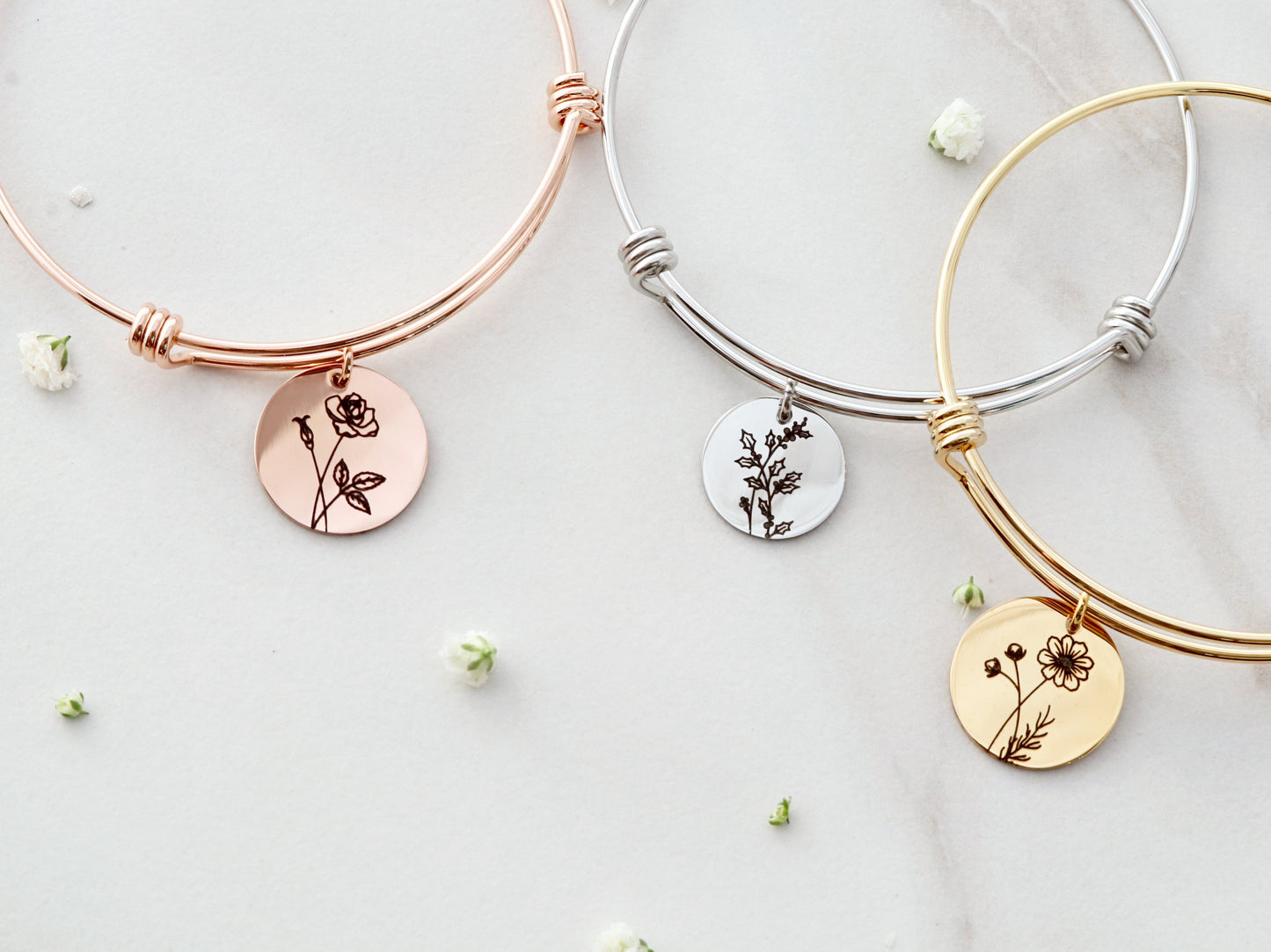 Birth Flower Bangle