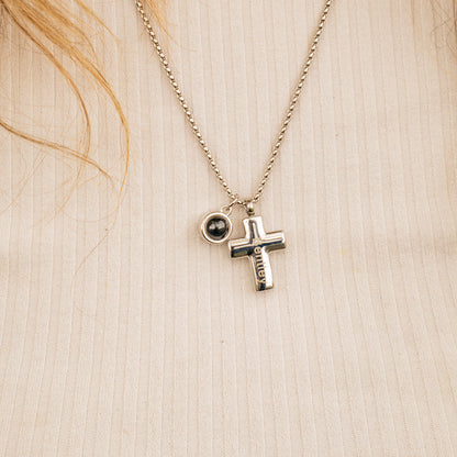 Eternity's Cross Essence Ash Photo Necklace